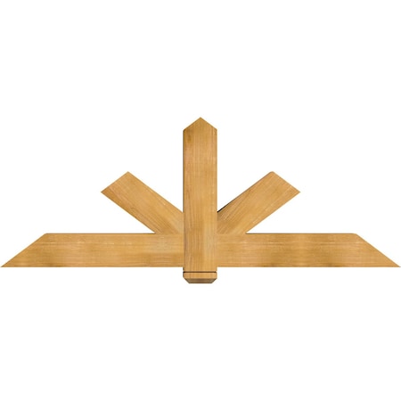 Ekena Millwork Kennewick Rough Sawn Timber Gable Bracket, Western Red Cedar, 72"W x 27"H x 6"D x 6"F, 9/12 Pitch GBW072X27X0606KEN00RWR